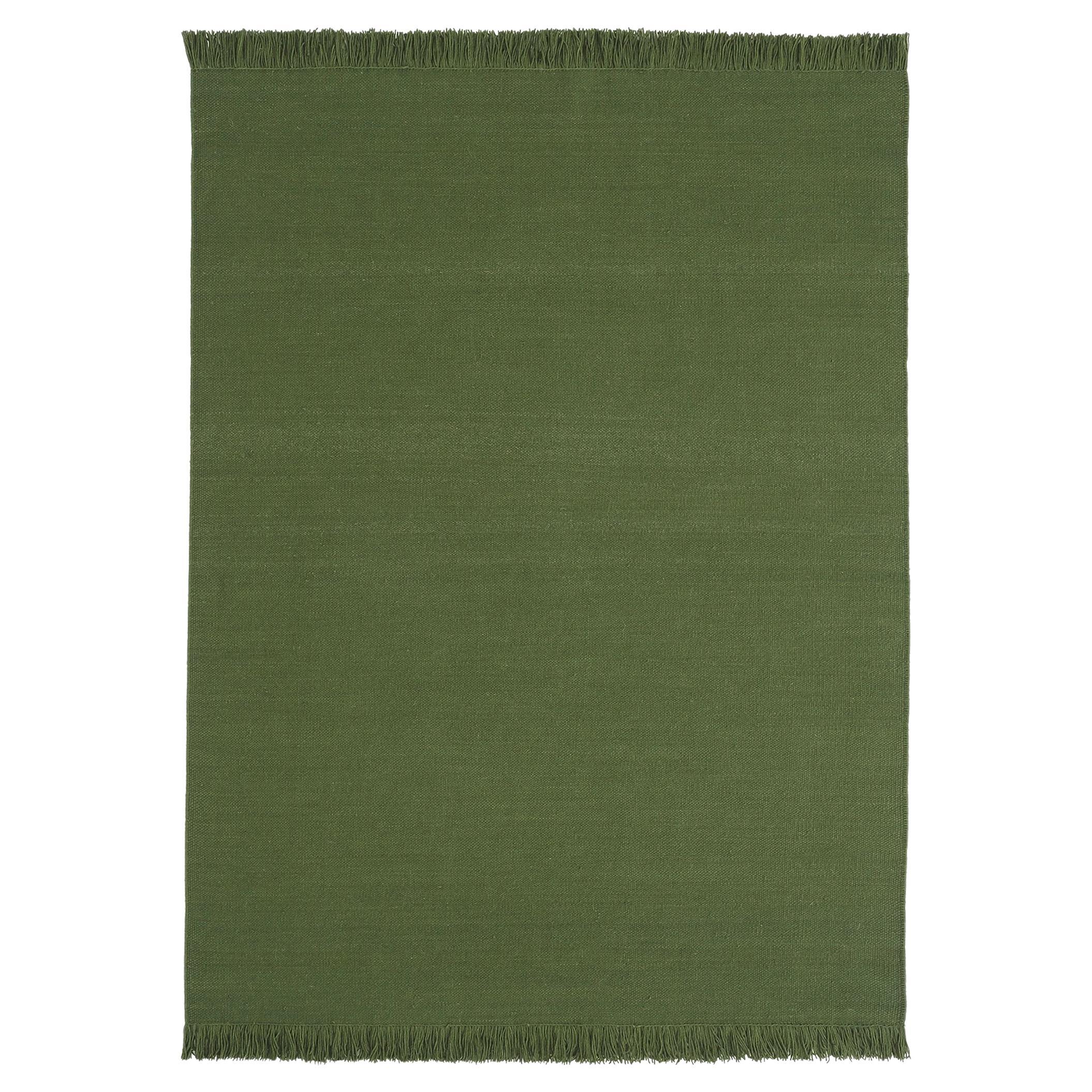 Colors Basil Dhurrie Standard Natural Wool Rug by Nani Marquina, Medium For Sale