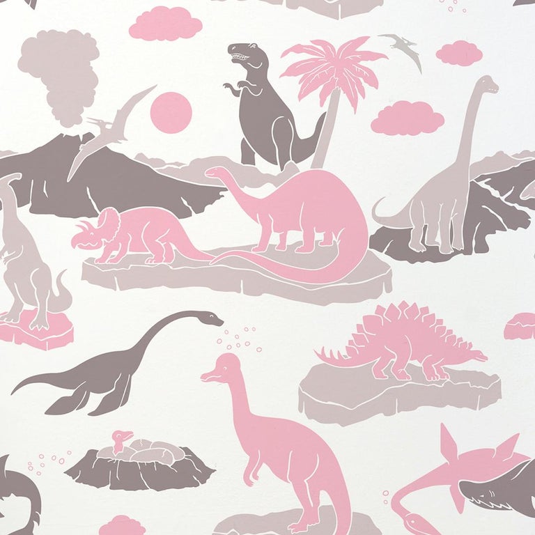 Pangea Designer Wallpaper In Blush Pink Warm Grey And Brown On Pangea Designer Wallpaper In Blush Pink Warm Grey And Brown On Soft White