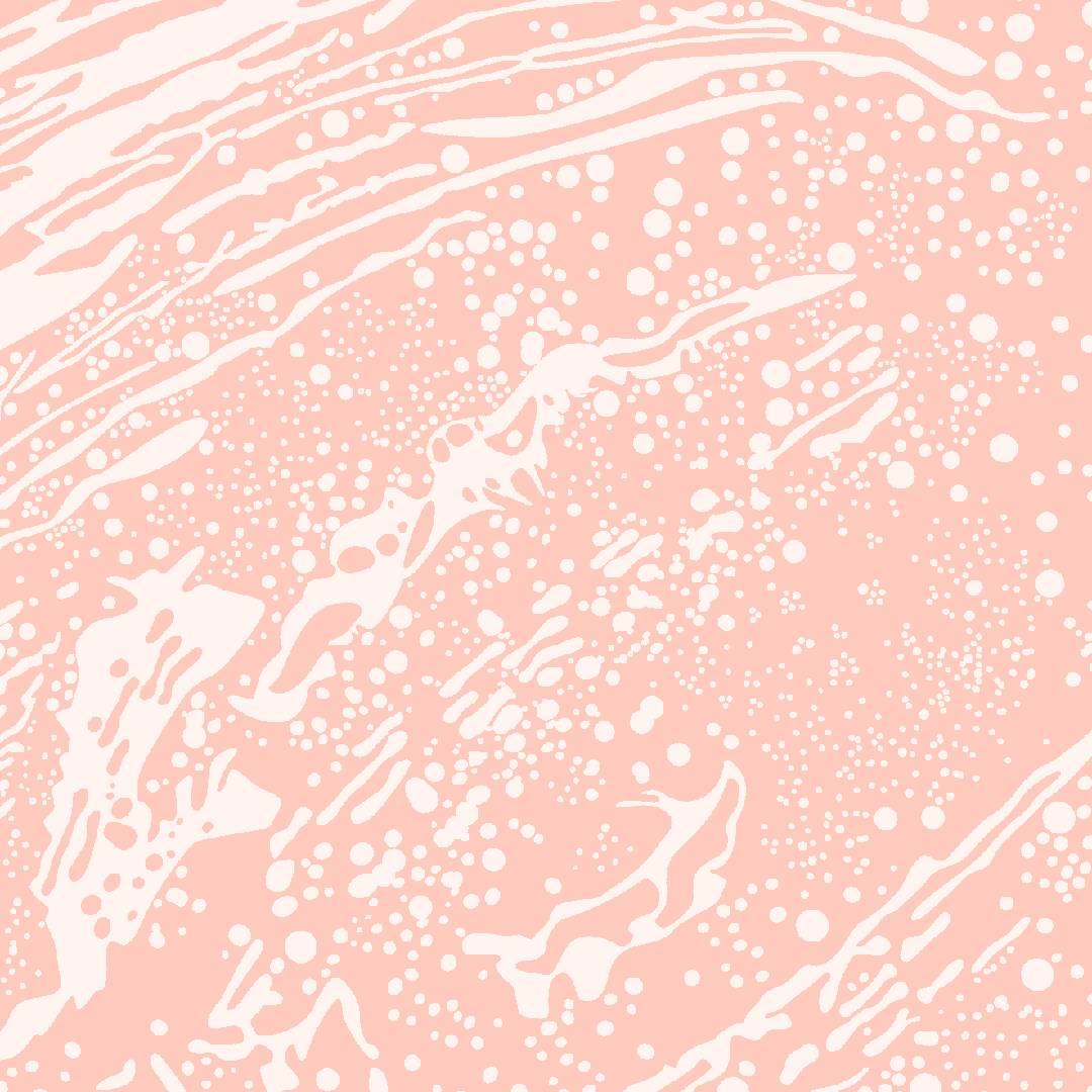 Papel pintado de diseño Cosmic Splash en Dune 'Rosa suave y melocotón'