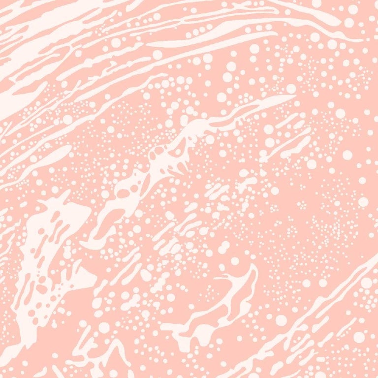 Cosmic Splash Designer Wallpaper In Dune Soft Pink And Peach For