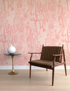 Papel pintado de diseño Cactus Spirit en espléndido 'Rosa salmón y colorete'.