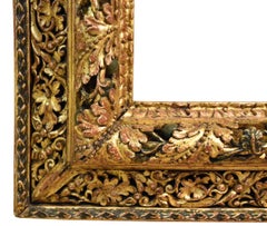 Early 19th Century Spanish Gold Gilded and Green Frame