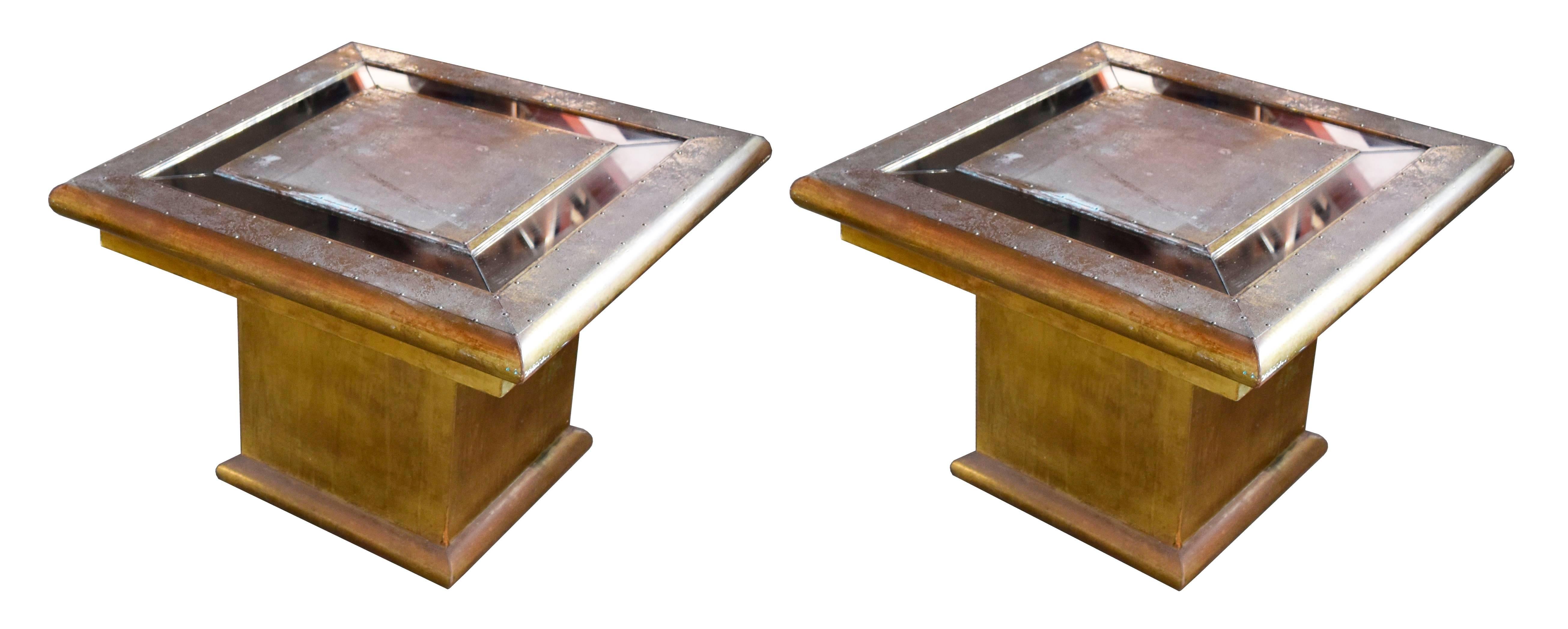 Handcrafted with fine brass sheets etched over a wooden frame and covered with smoked mirrors. 

Rodolfo Dubarry arrived in the 1970s in Spain and worked tirelessly. His first special creation was the fireplace of the Menchú, the most exclusive
