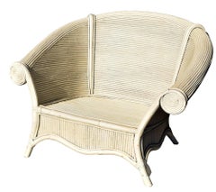 Spanish, 1980s Pair of Vintage Bamboo Armchairs