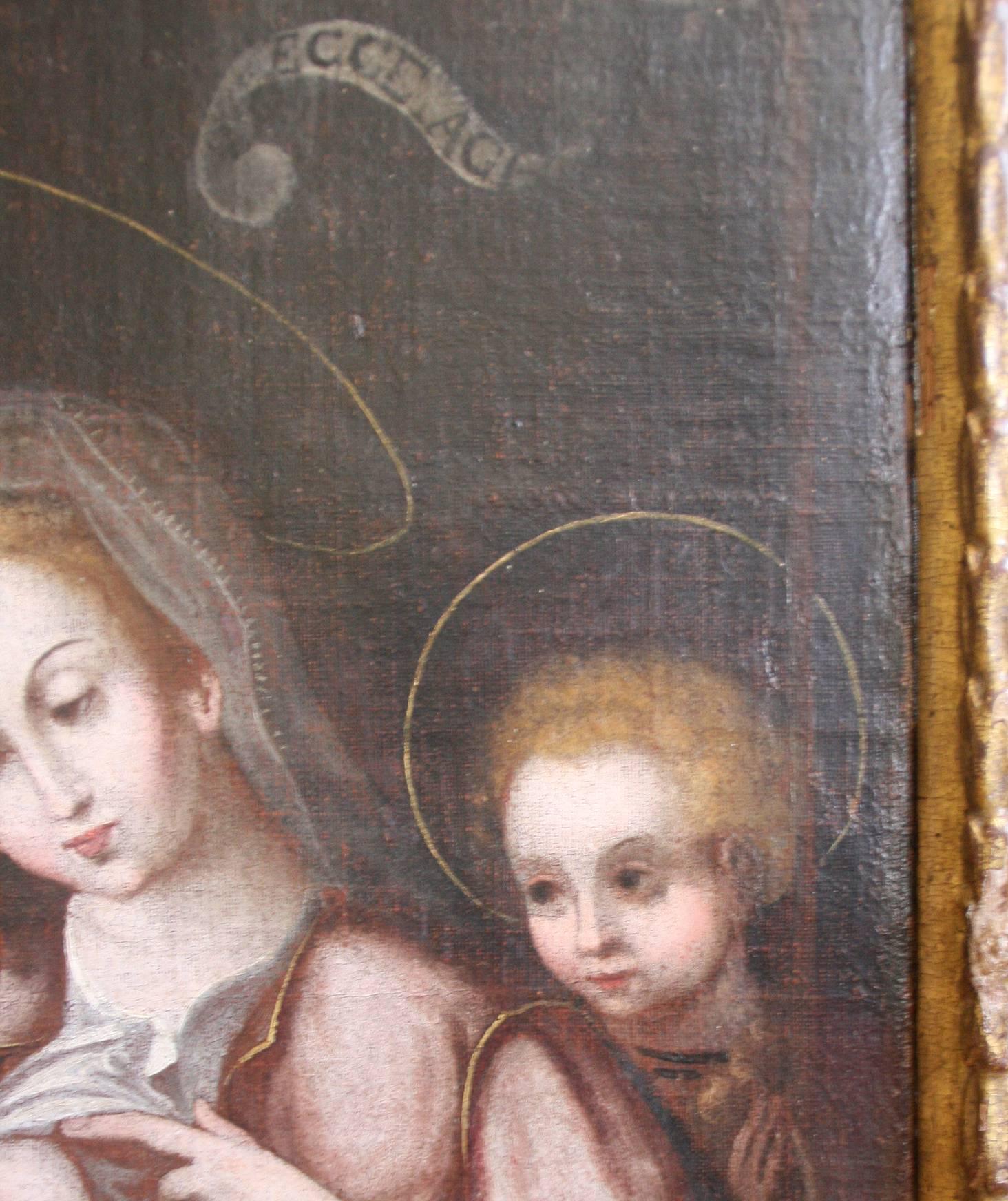 Renaissance Vierge allaitante de l'école espagnole du 17e siècle en vente