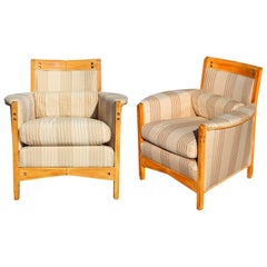 Pair of 20th Century Girogetti Armchairs by Umberto Asnago