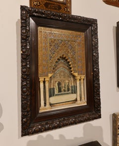 1850s Nasrid Marquetry Model with Relief Work Inspired by the Mosque of Córdoba.