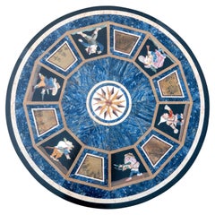 Marble Tabletop with Pietra Dura and Italianate Oriental Scenes