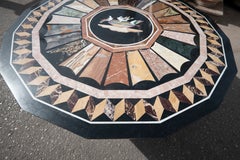Octagonal Marble Tabletop with Pietra Dura and Italian Birds