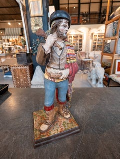 Statuetta in ceramica policroma firmata da Jiménez Mariscal