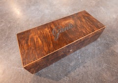 1950s Wood-grain Glove Box with the French Inscription "Gants"