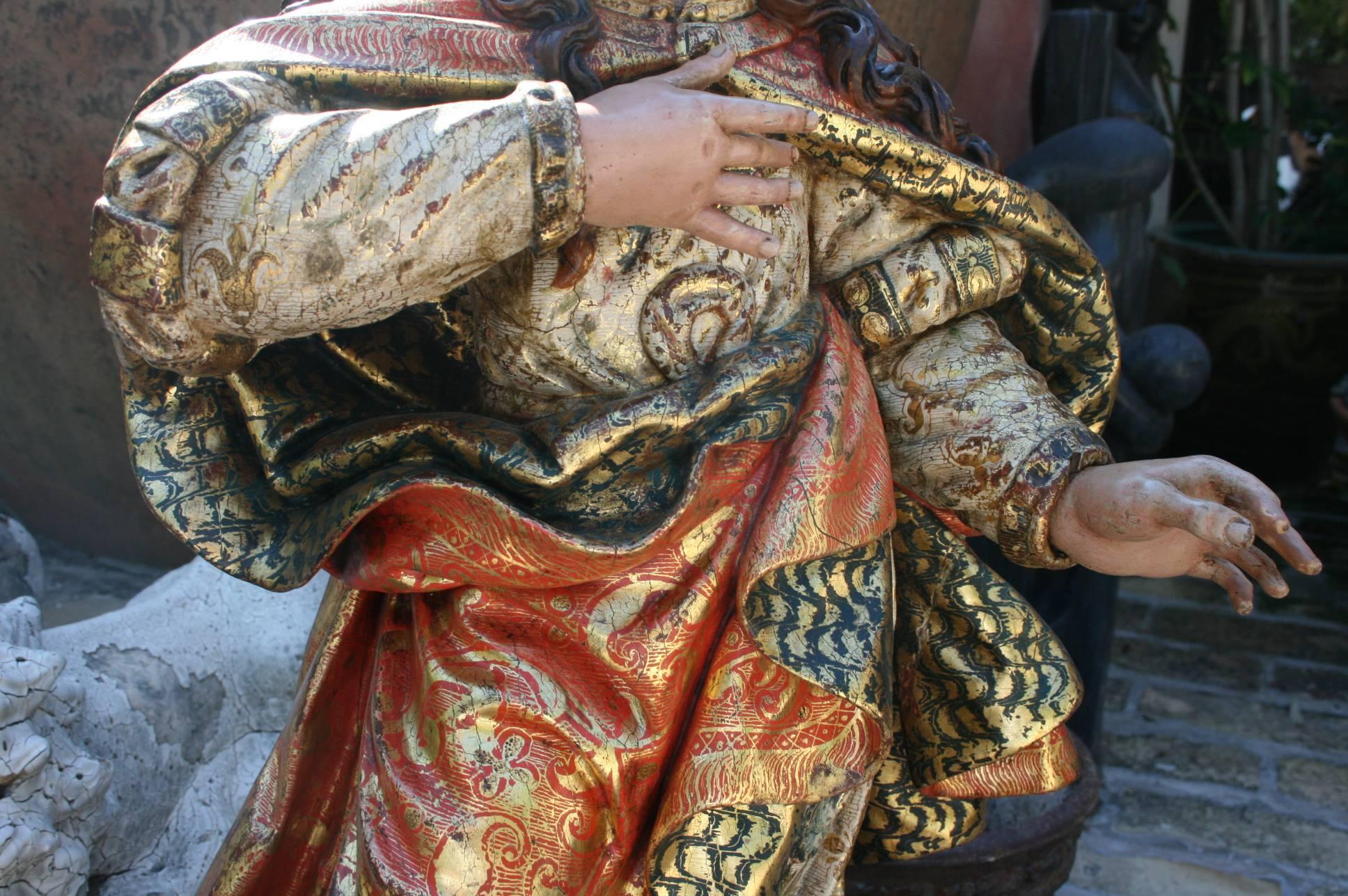 Polychrome Sculpture of the 17th Century, from the Castilian Area In Excellent Condition In Marbella, ES