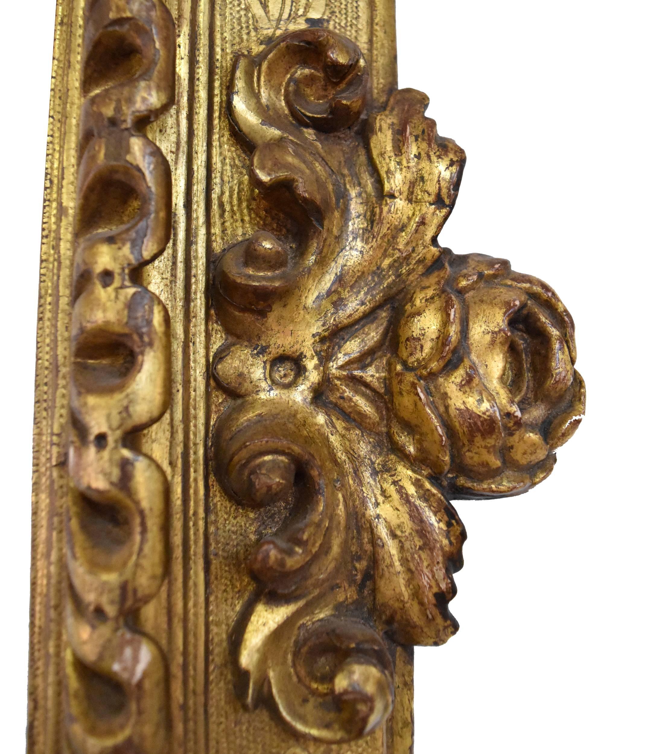 Spanish 18th Century Pair of Antique Gilded Gold Mirrors