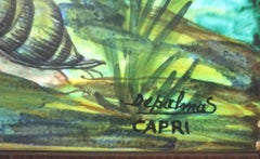 1950s Depalmas "Underwater" French Glazed Ceramic Panel