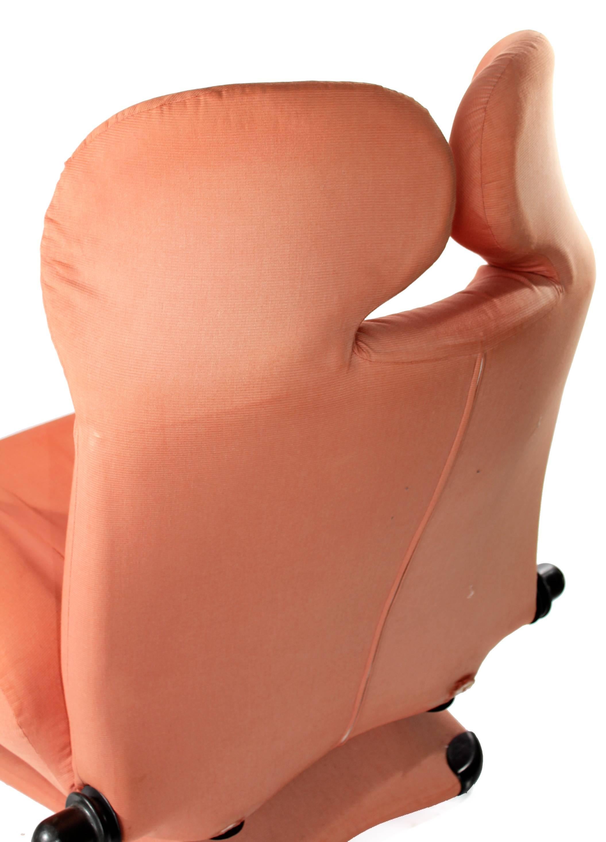 Modern 1980s Toshiyuki Kita 'Wink' Convertible Fabric Lounge Chair by Cassina, Italy