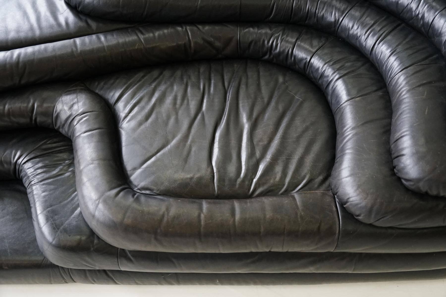 Late 20th Century Original Leather Pair of DS 1025 Terrazza by Ubald Klug De Sede Lounge Sofa Cana
