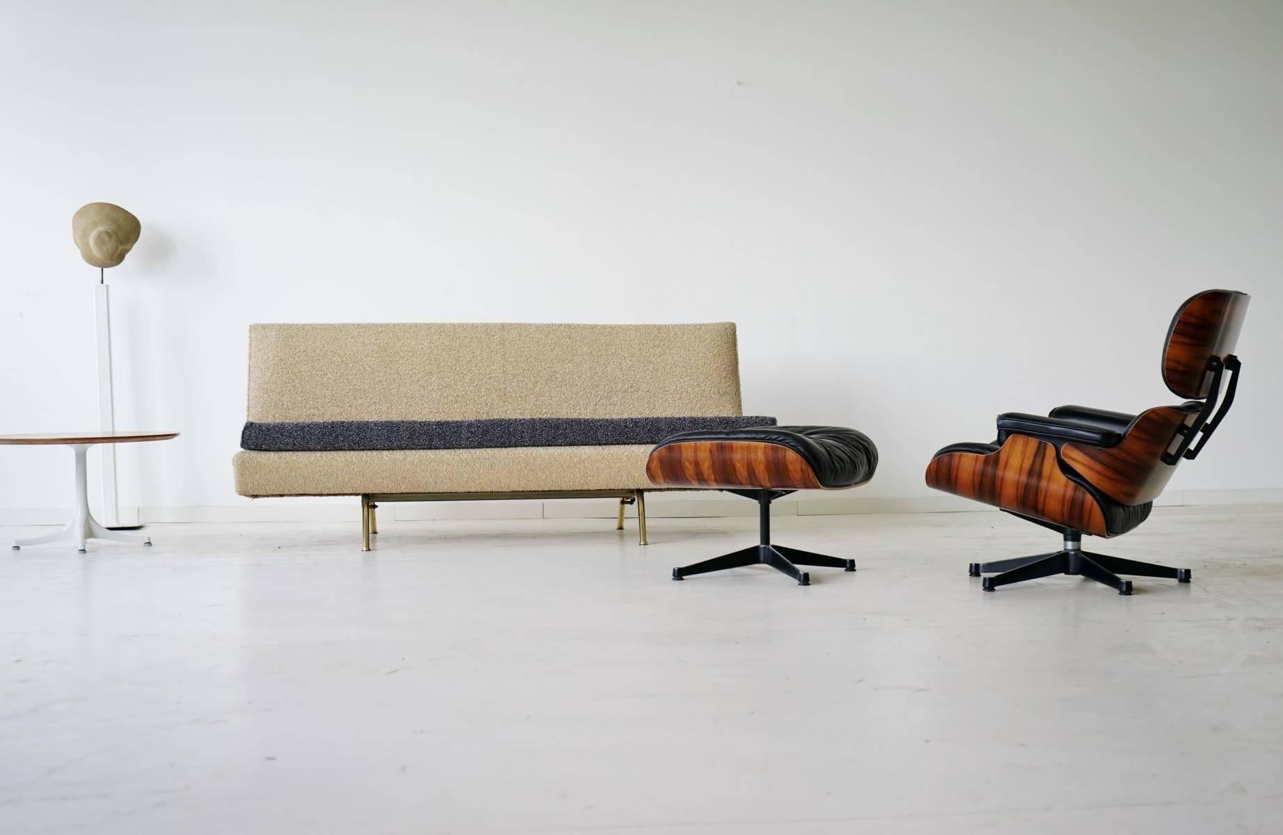 Bouclé Arflex Sleep-O-Matic lounge sofa Daybed Sleep Bed by Marco Zanuso, Midcentury