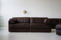 Two-Seat, De Sede Ds 76 Leather Modular Lounge Sofa Daybed