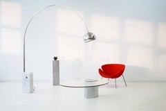 Sofa Couch Glass Coffee Side Table Lunario by Cini Boeri for Gavina, 1970s Italy