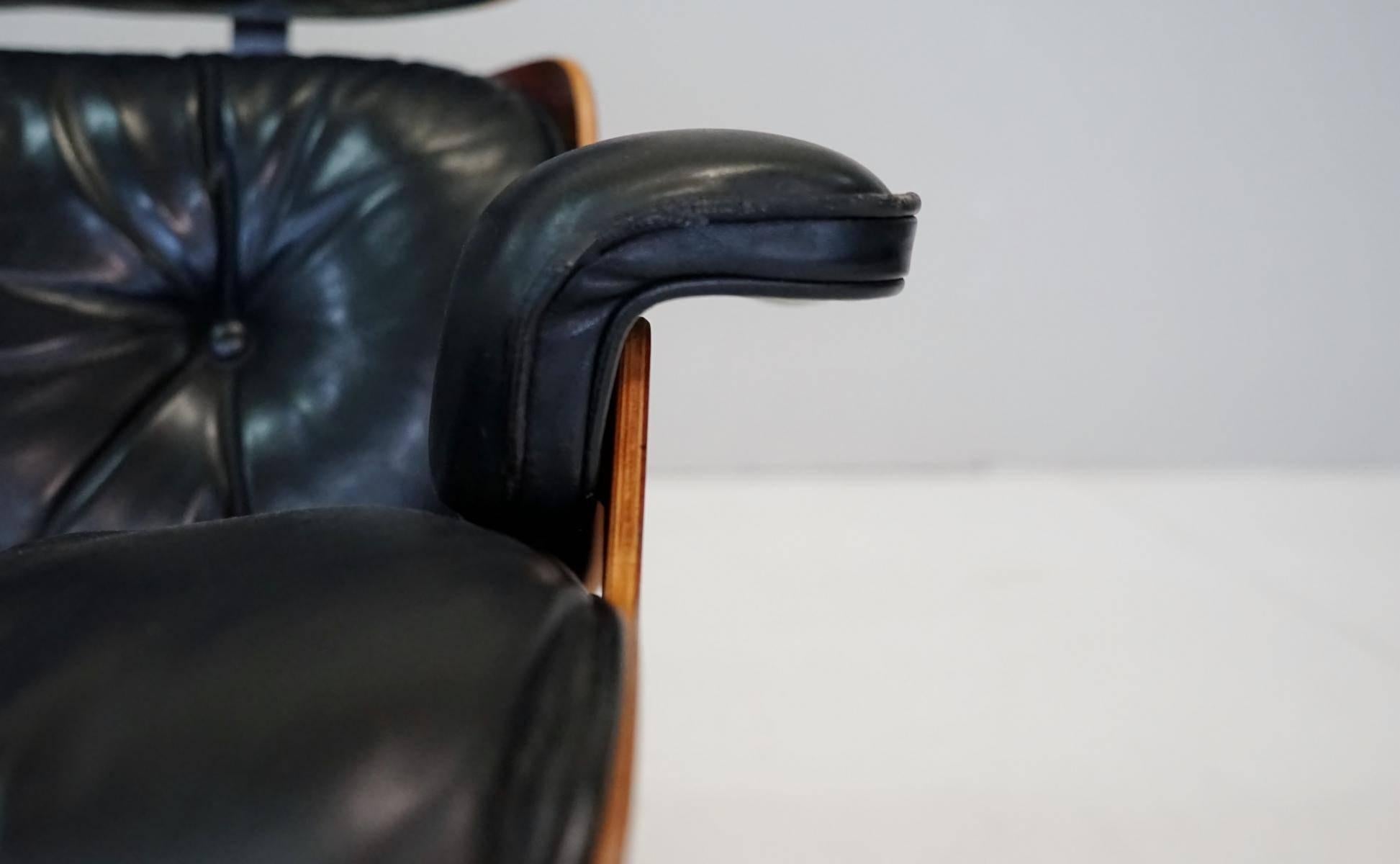 Charles Eames Original Lounge Chair Herman Miller Leather Rosewood Armchair 2