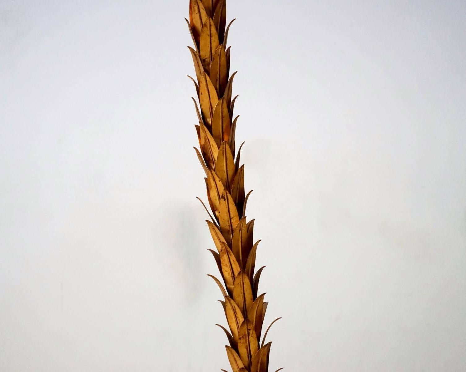 Late 20th Century Golden Palm Tree Floor Lamp by Hans Kögl, 1970s, Germany