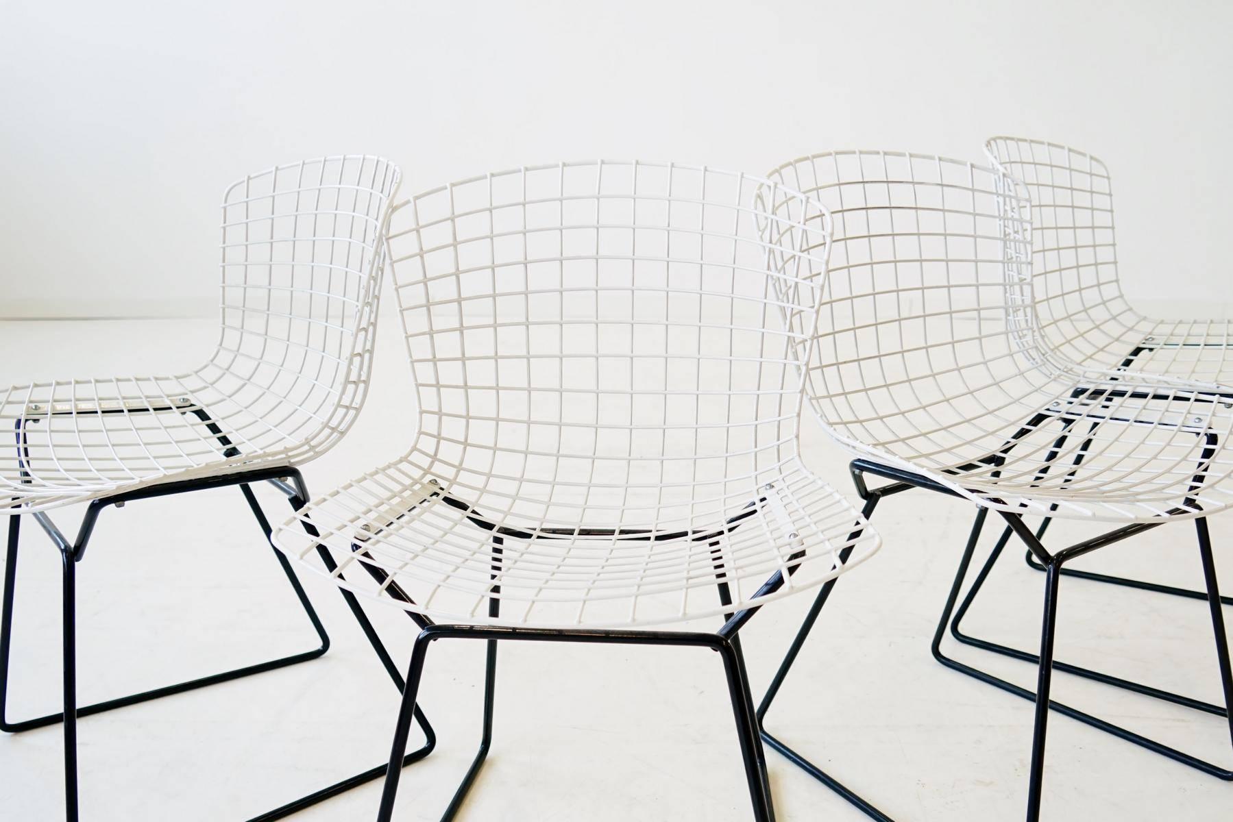 Set of 4 Diamond Wire Side Chair by Harry Bertoia for Knoll International, 1962 In Good Condition In Telgte, DE