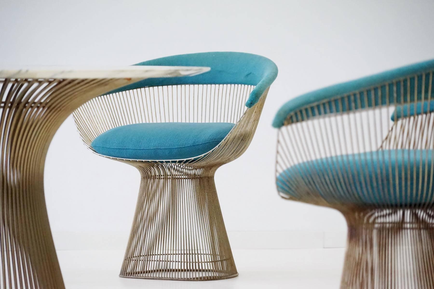 Mid-20th Century Set of Dining Table & Six Side Chair by Warren Platner Knoll International 1960s