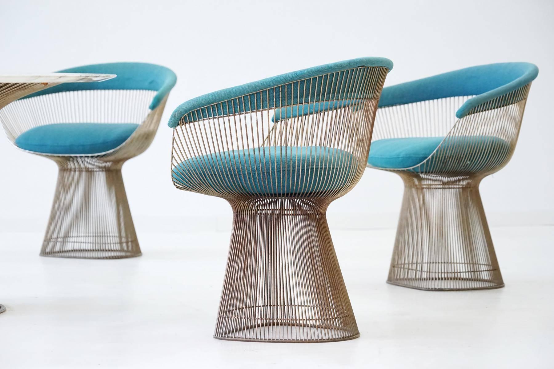 Mid-Century Modern Set of Dining Table & Six Side Chair by Warren Platner Knoll International 1960s
