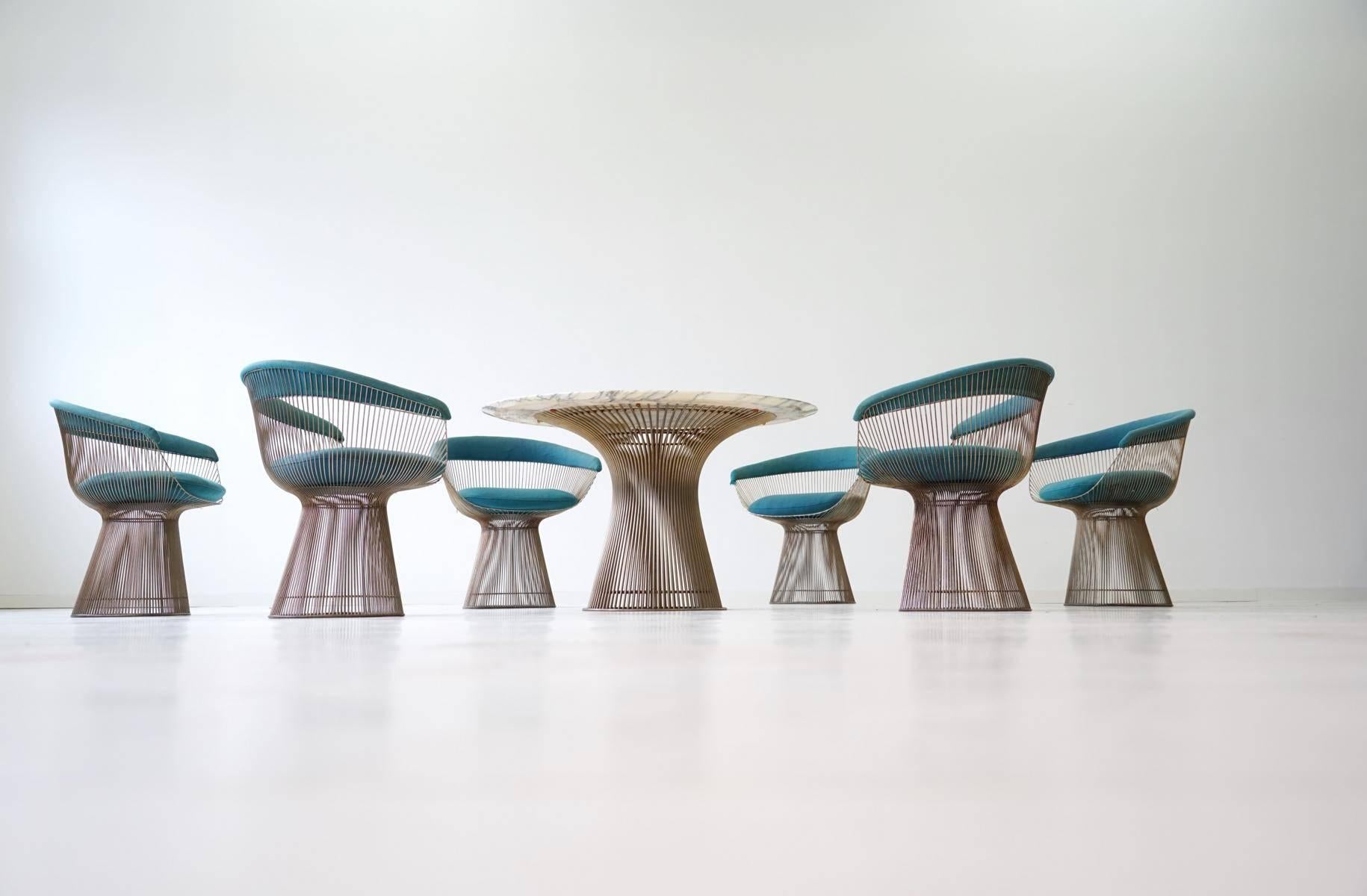 Set of Dining Table & Six Side Chair by Warren Platner Knoll International 1960s 2
