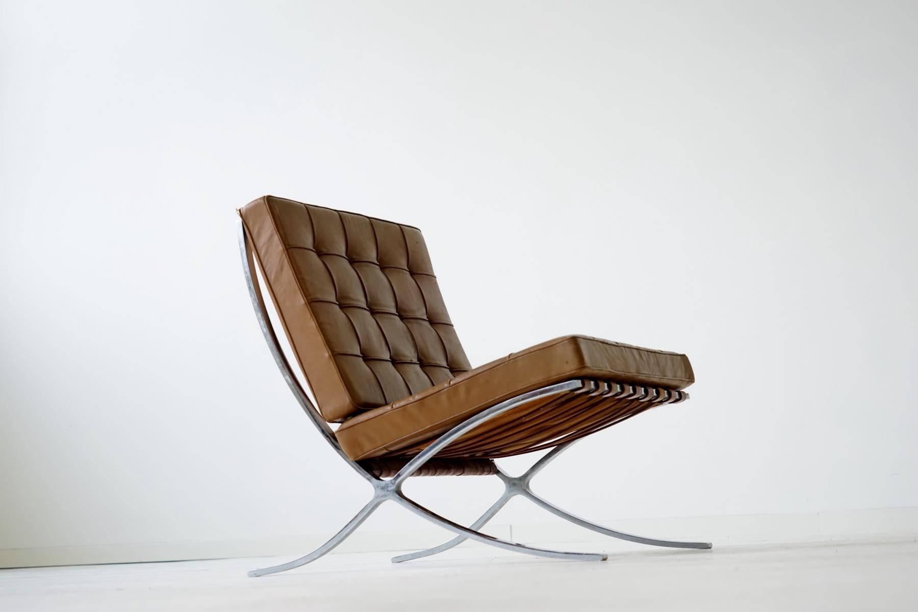 Early Barcelona Lounge Chair by Mies van der Rohe for Knoll International,  1960s at 1stDibs | mies lounge chair, mies van der rohe lounge chair,  lounge chair barcelona