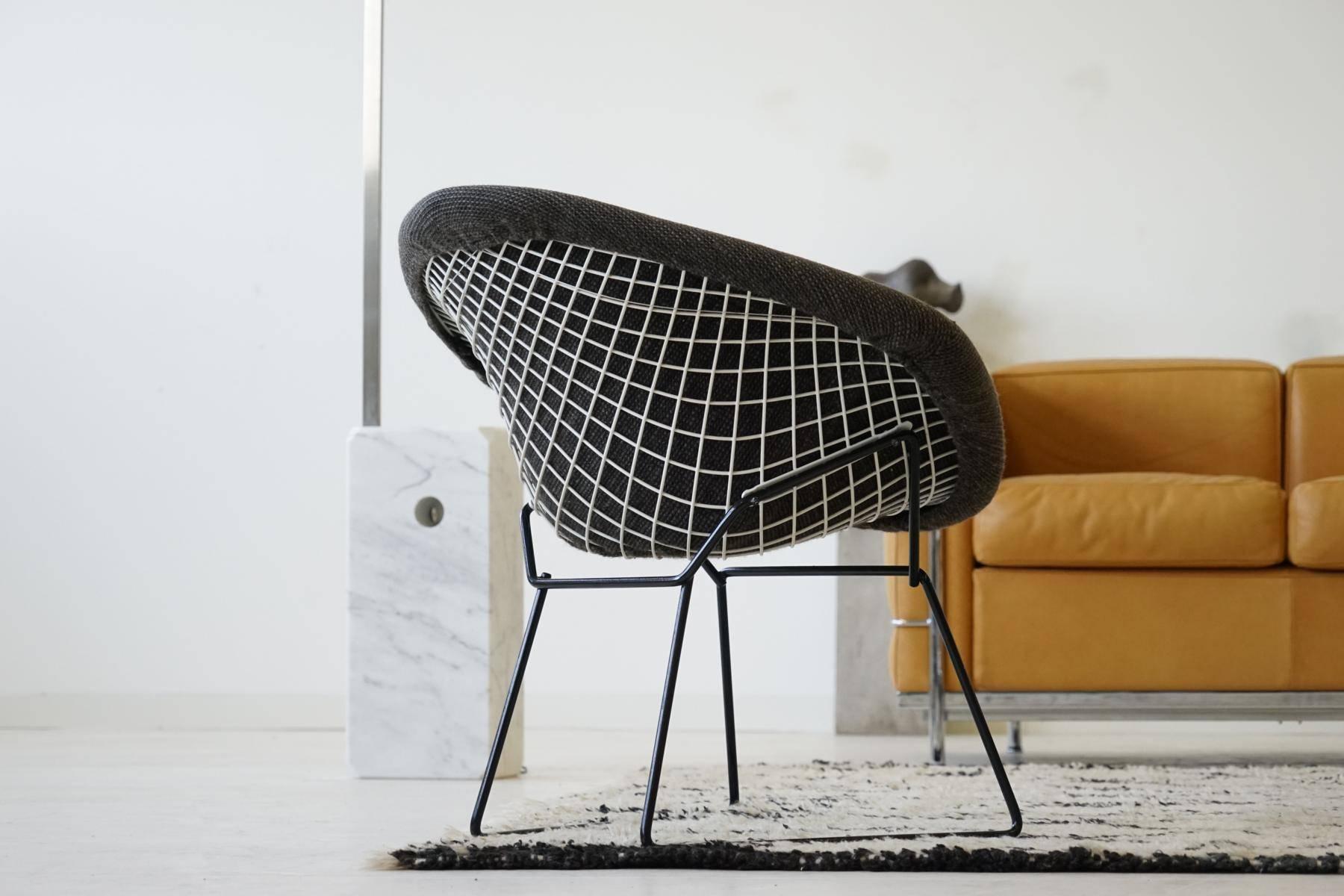 Diamond Wire Side Lounge Armchair by Bertoia Knoll International, Midcentury 2