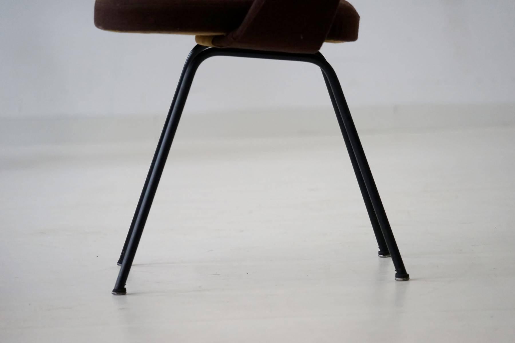Steel Set of Four Dining Side Chair Model 72 U by Eero Saarinen Knoll International
