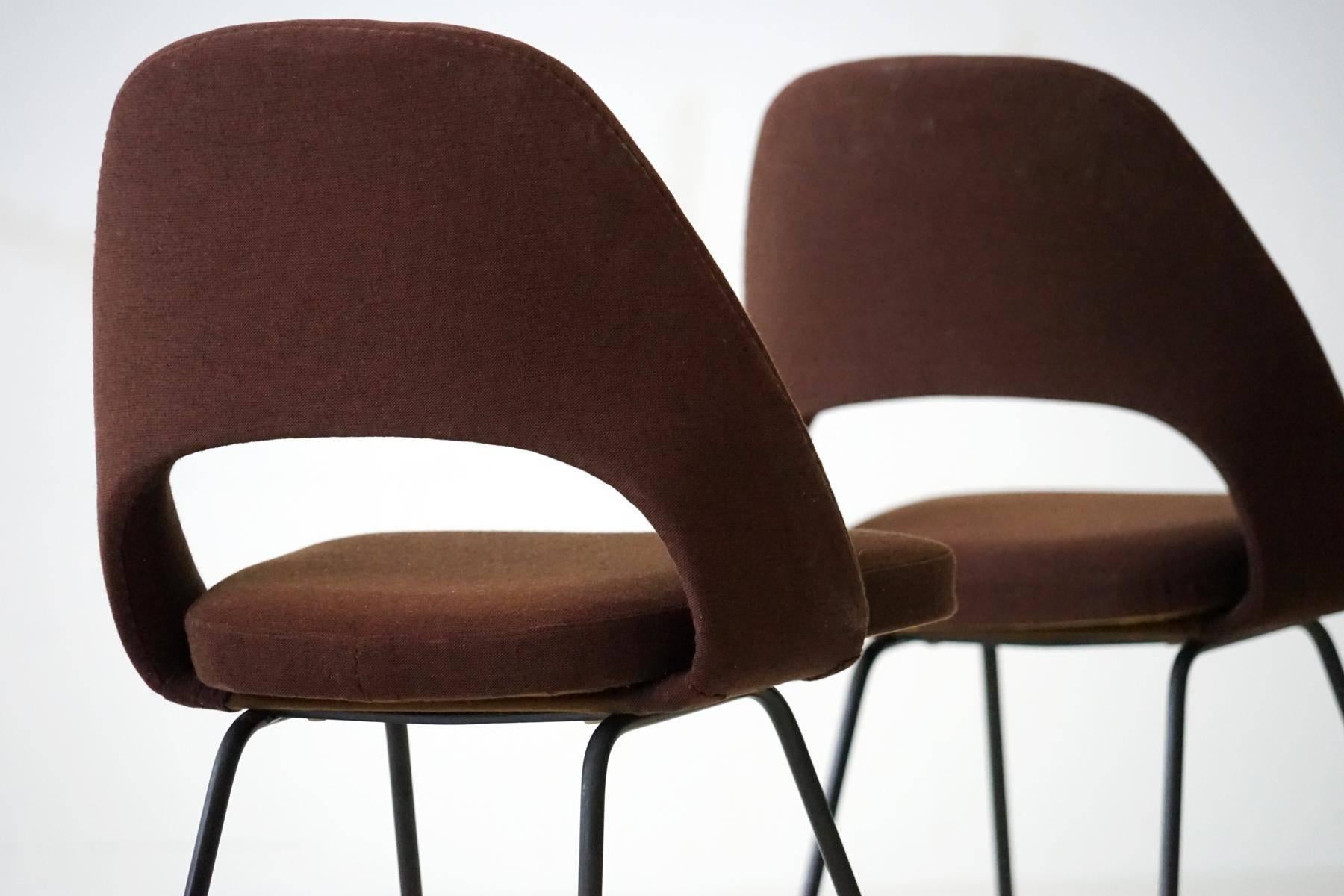 Set of Four Dining Side Chair Model 72 U by Eero Saarinen Knoll International In Good Condition In Telgte, DE