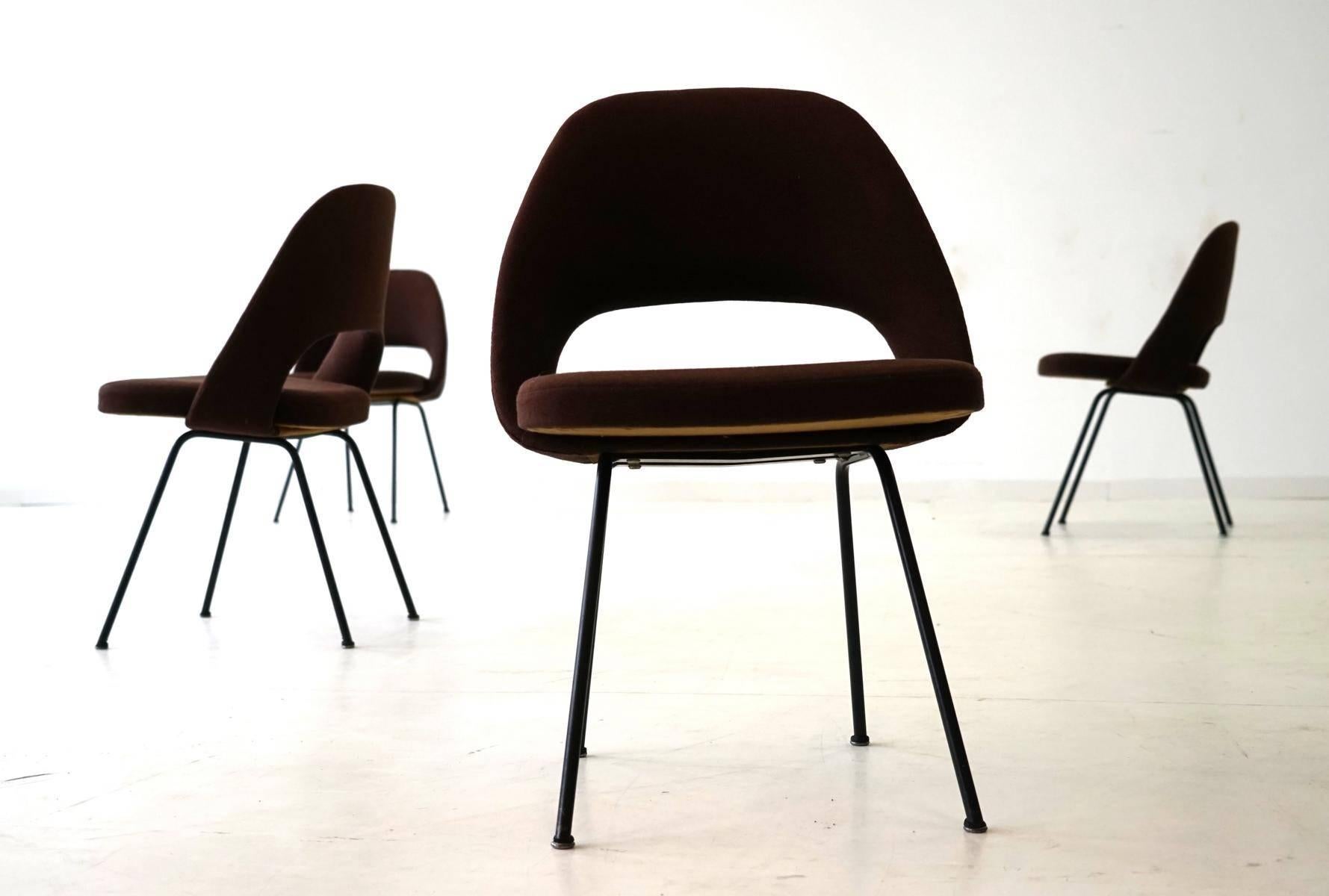American Set of Four Dining Side Chair Model 72 U by Eero Saarinen Knoll International