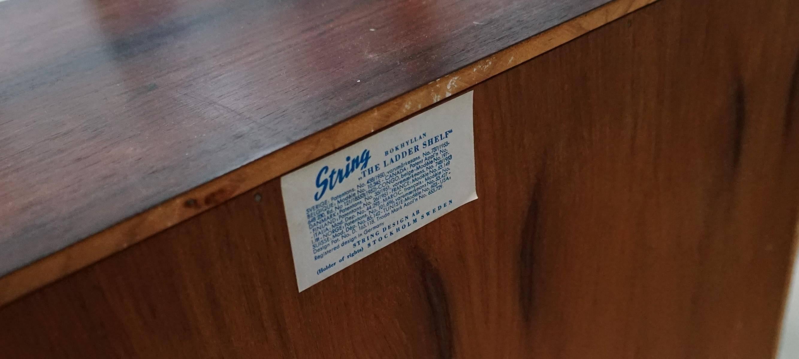 Sistema de estanterías de cuerda para cajas y unidades de pared de Nisse Strinning, años 60 Moderno de mediados de siglo en venta