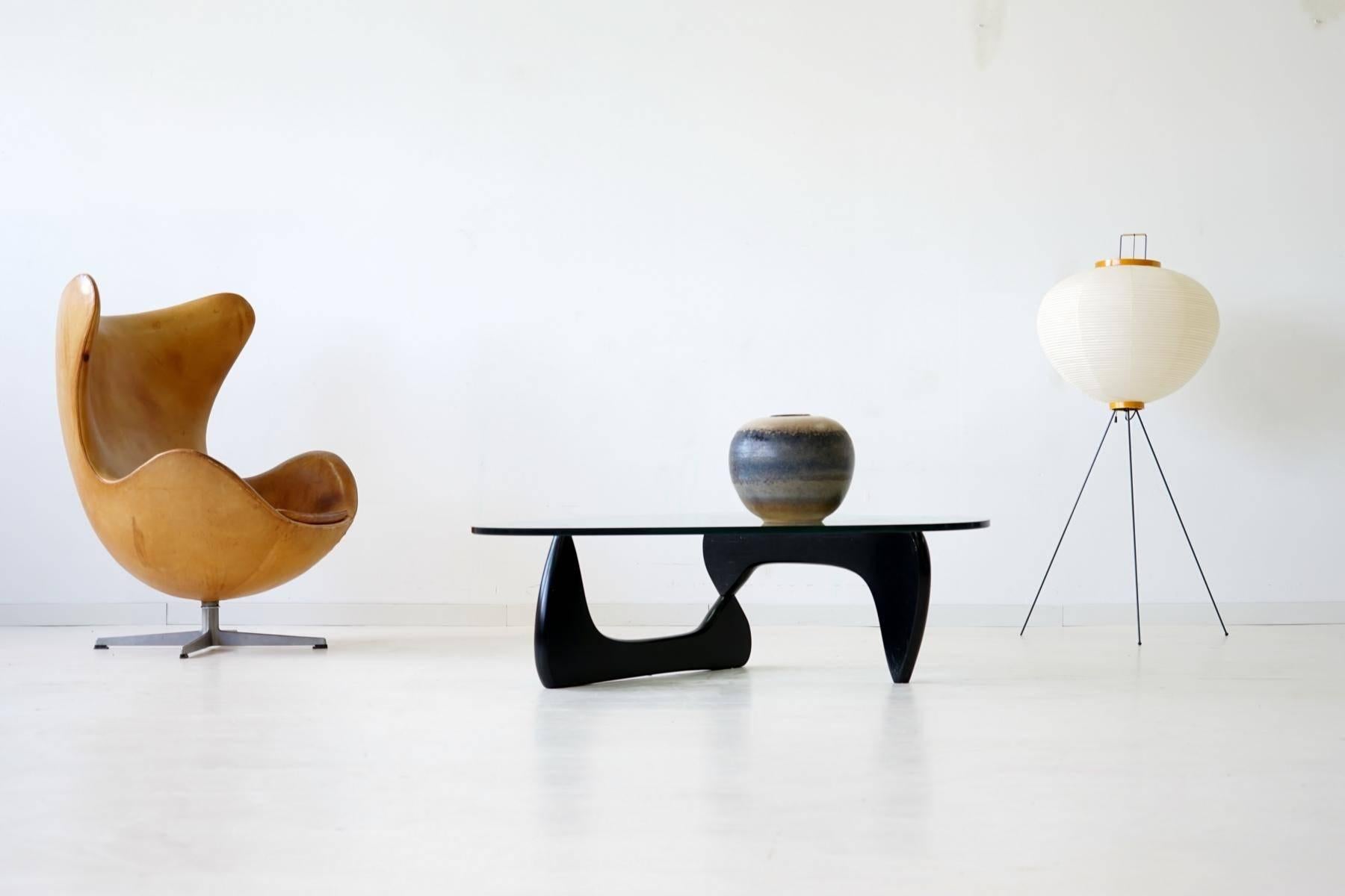 American Noguchi Herman Miller Sofa Couch Side Coffee Glass Table, 1960s
