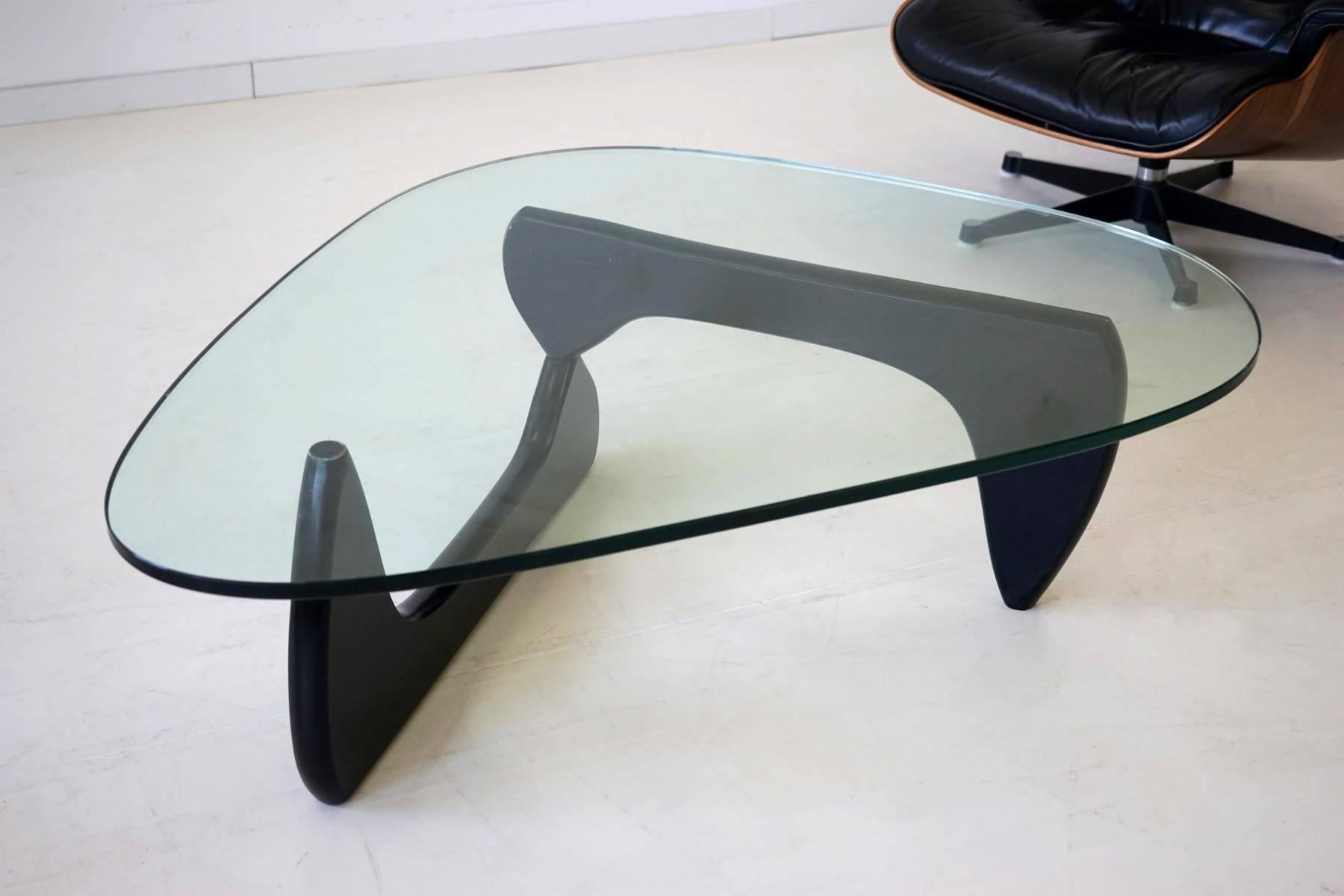 Mid-Century Modern Noguchi Herman Miller Sofa Couch Side Coffee Glass Table, 1960s