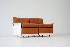 RZ 62 620 Modular Two-Seat Sofa in Leather by Dieter Rams for Vitsoe, 1960s