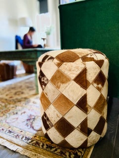 Modern Sheep Skin Handcrafted and Handstitched Classic Stools