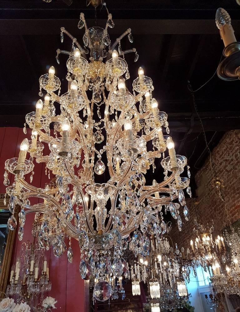 Large new Maria Therese Chandelier with 31 Lights, Italian crystal, 21st Century For Sale 3