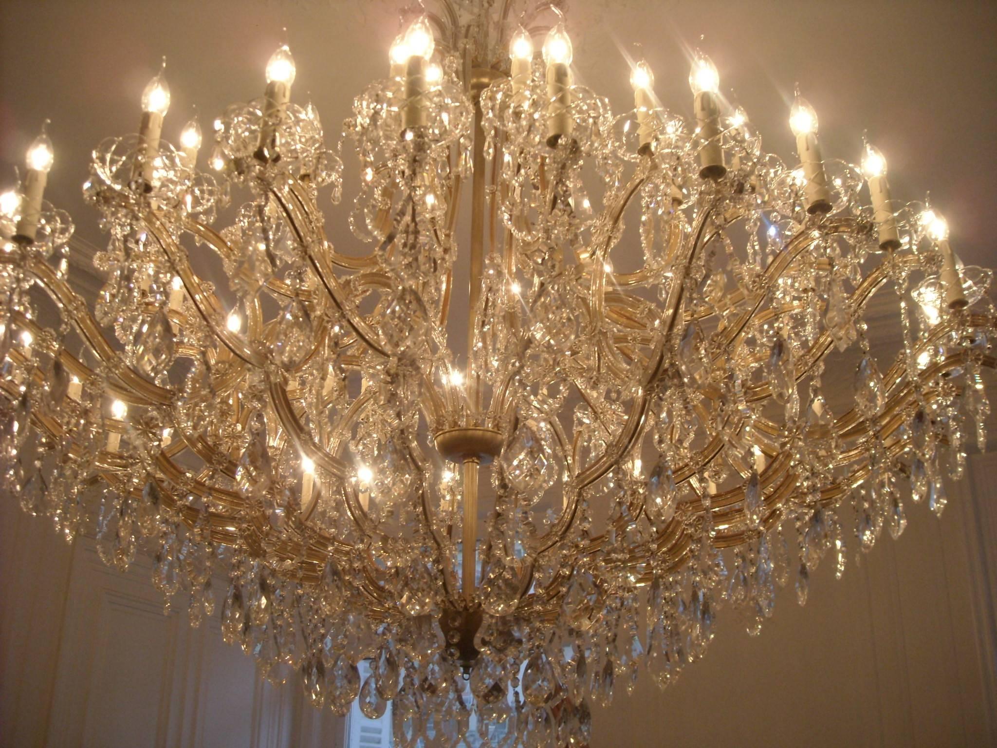 Metal Large Maria Therese Chandelier with 60 Lights, 21st Century For Sale