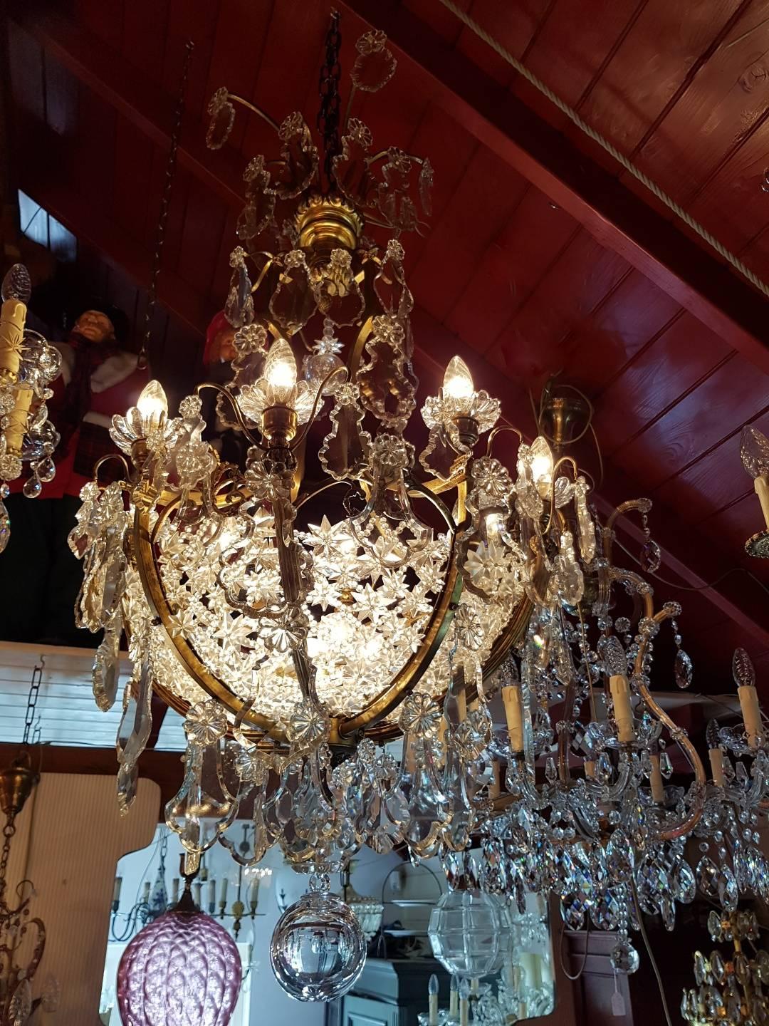 19th Century French Bronze Bag Style Chandelier, 12-Light For Sale 7