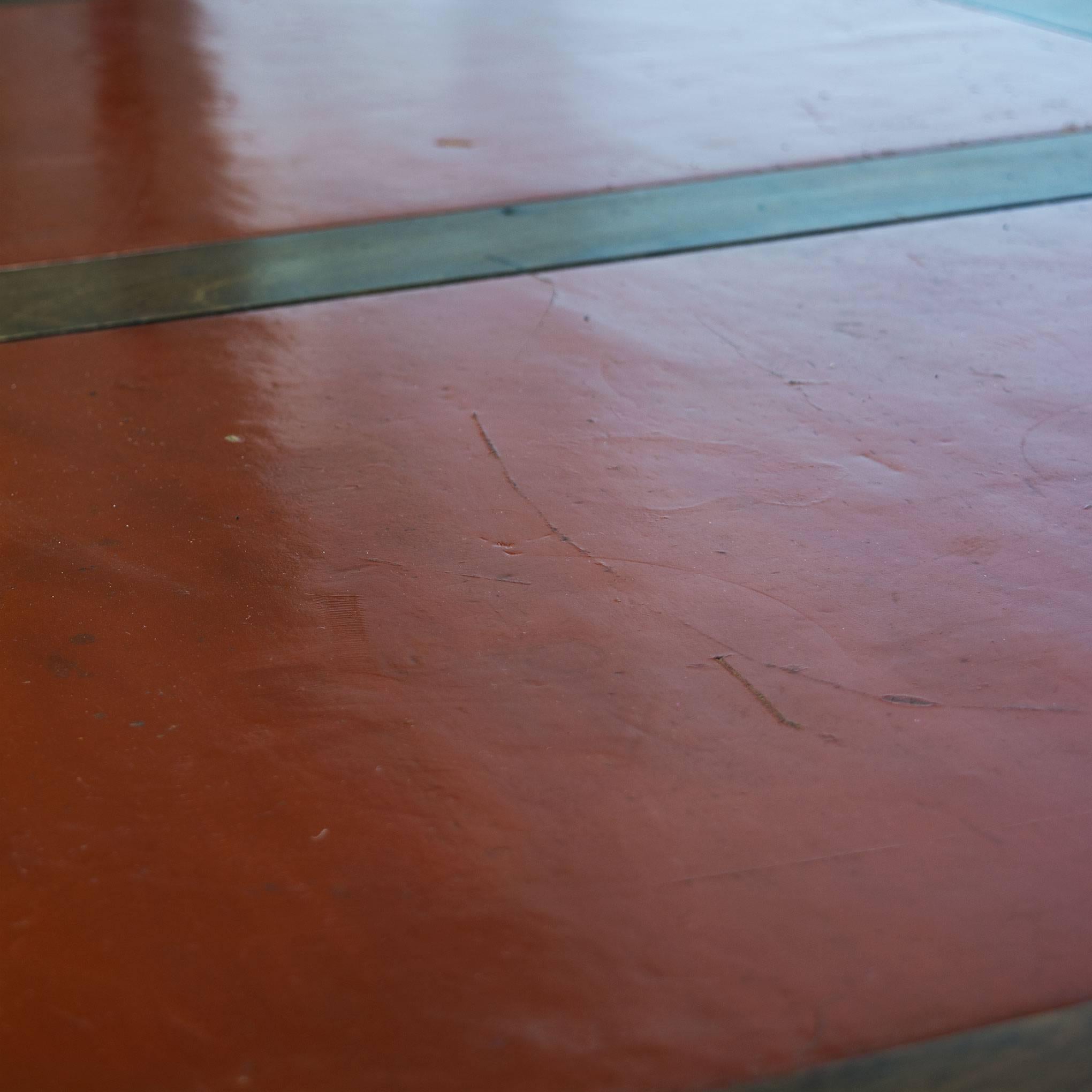 19th Century Oversized Walnut Table with Leather Inserts Top 2