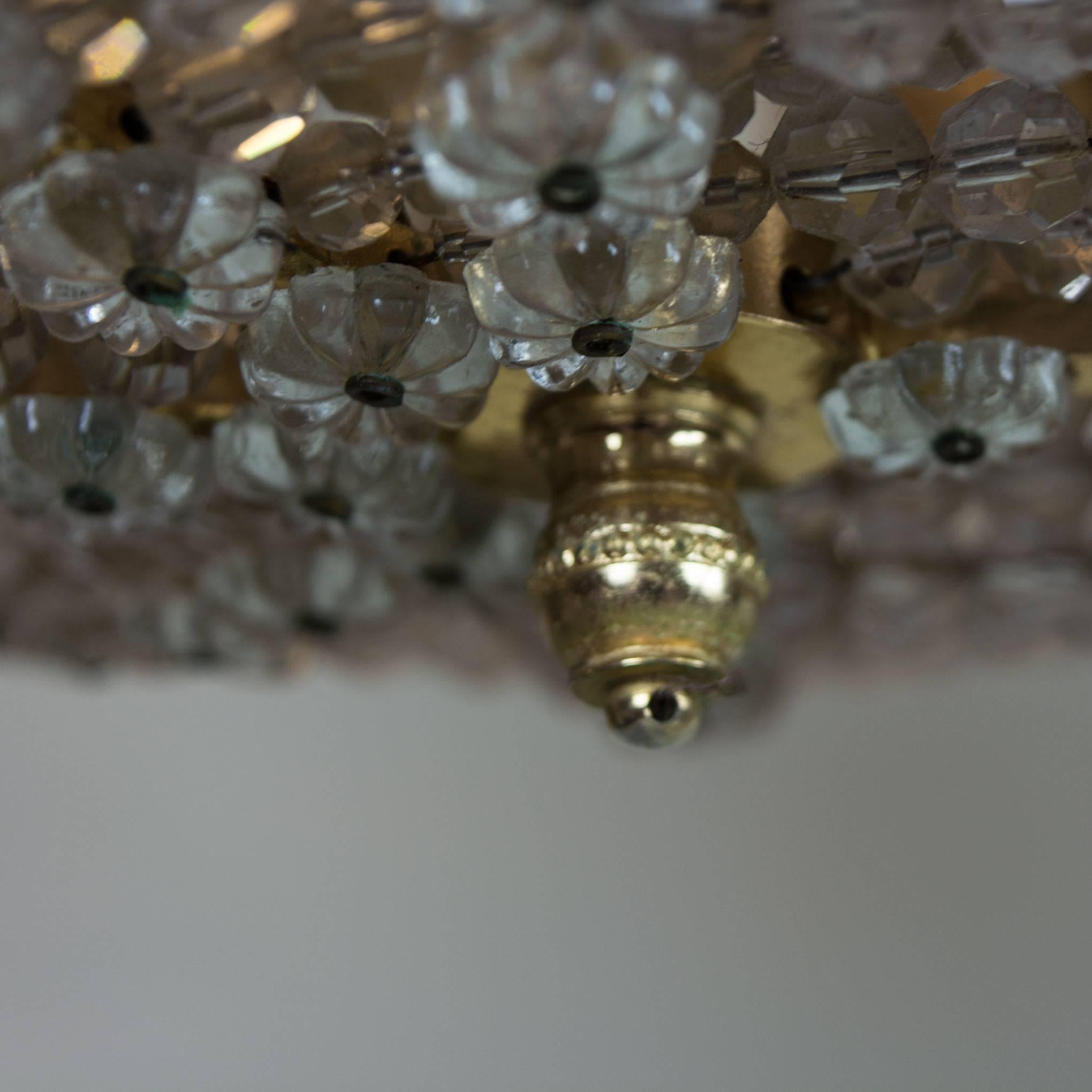 Art Deco Murano Gold Gilt Chandelier 3