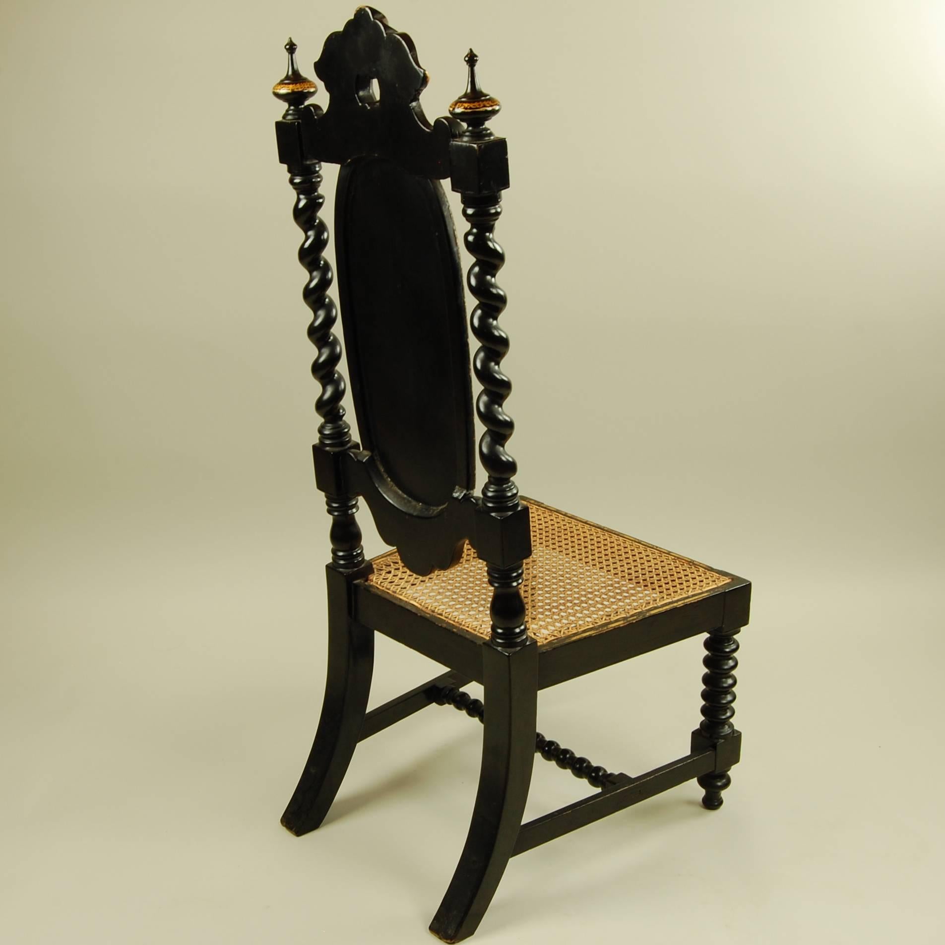 ornate high back chair