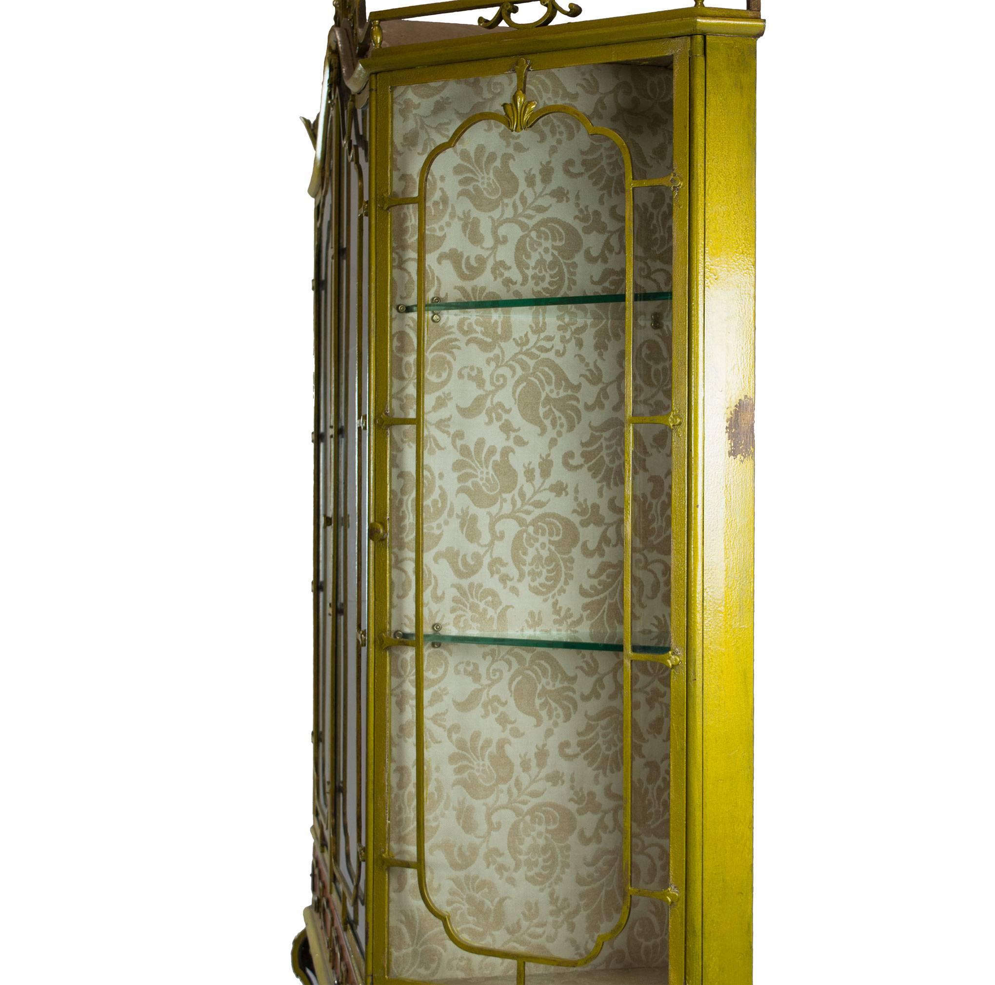 Mid-20th Century Painted Ironwork Display Cabinet