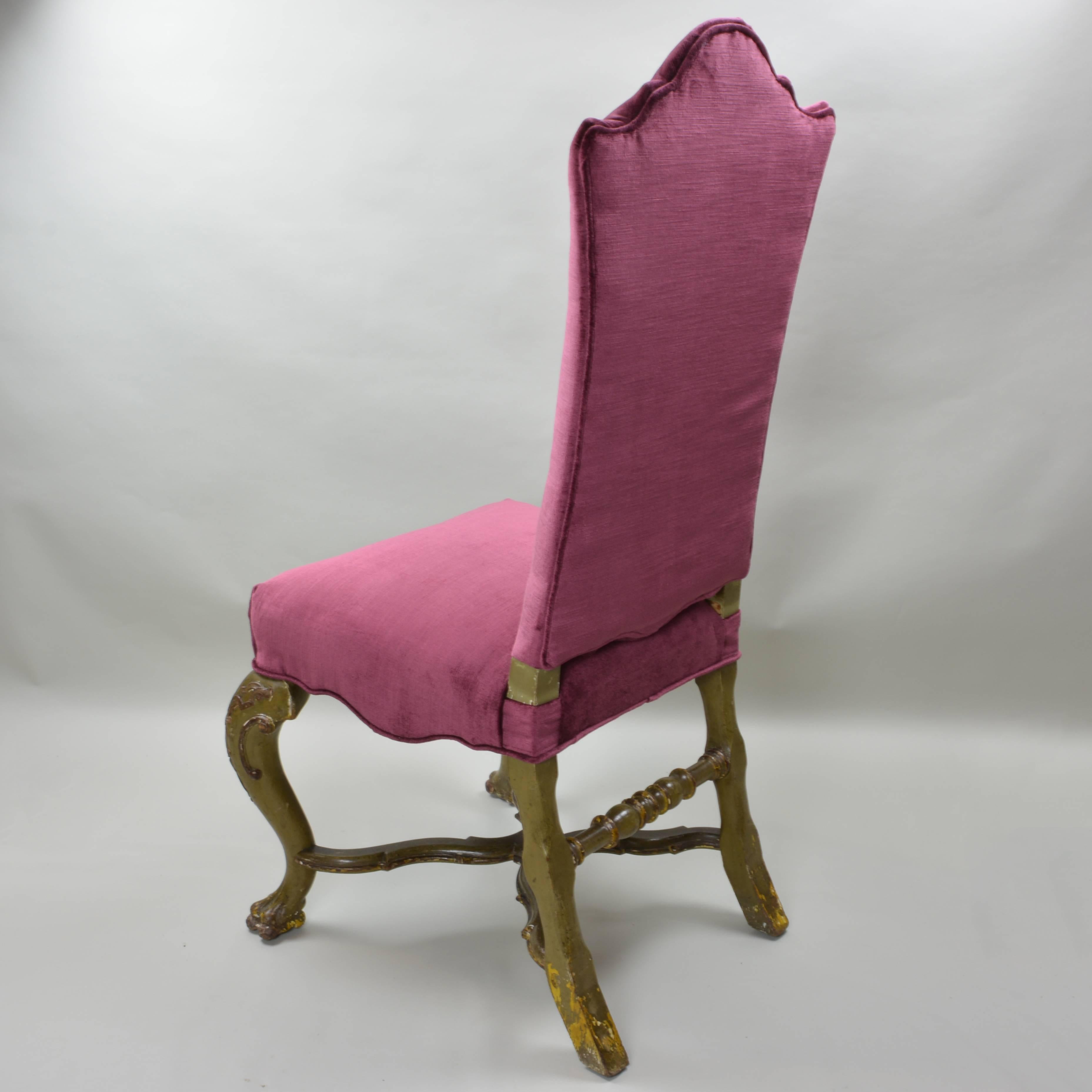 European 18th Century Venetian High Back Chairs For Sale