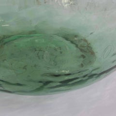 Extra-Large Hand Blown Glass Balloon Demijohn Translucent