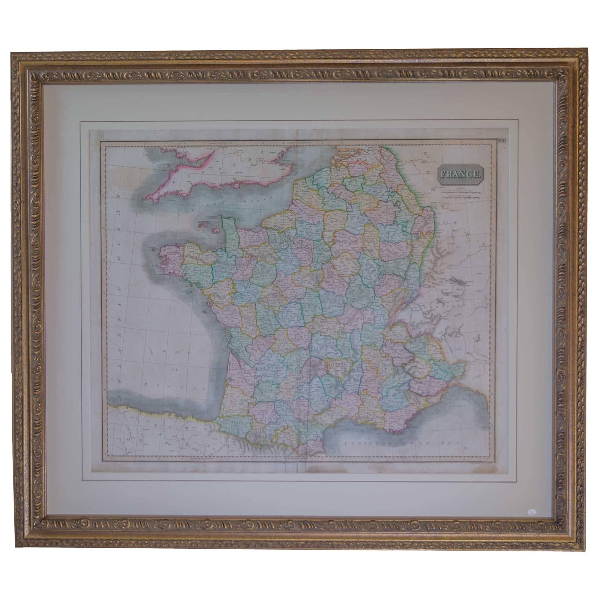 Early 19th Century Map of Revolutionary France with 13 Belgian and Six Piedmont For Sale