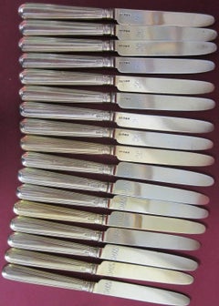 George III Silver Gilt 12-Piece Fruit Set, 6 Person Setting